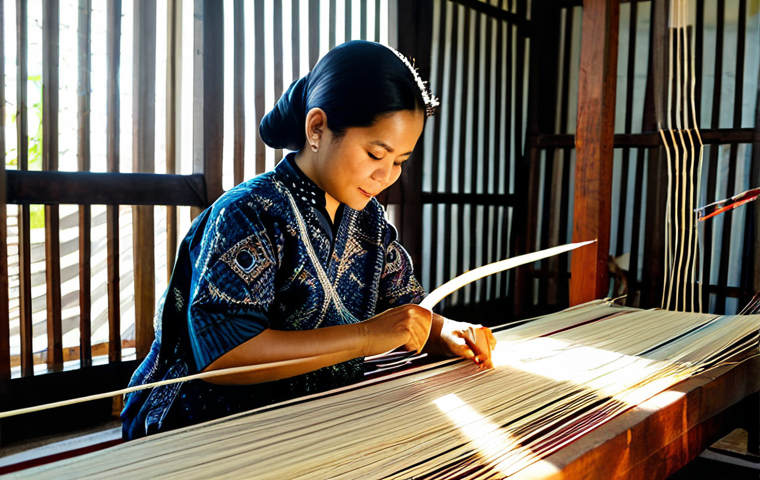 Traditional Craftswoman**
"A skilled Malay craftswoman, fully clothed in a modest batik kebaya, working diligently on a songket weaving loom in a bright, airy workshop. Sunlight streams in, illuminating the intricate details of her work. Appropriate attire, safe for work, family-friendly, perfect anatomy, well-formed hands, proper finger count, natural pose, professional photography, high quality."
**